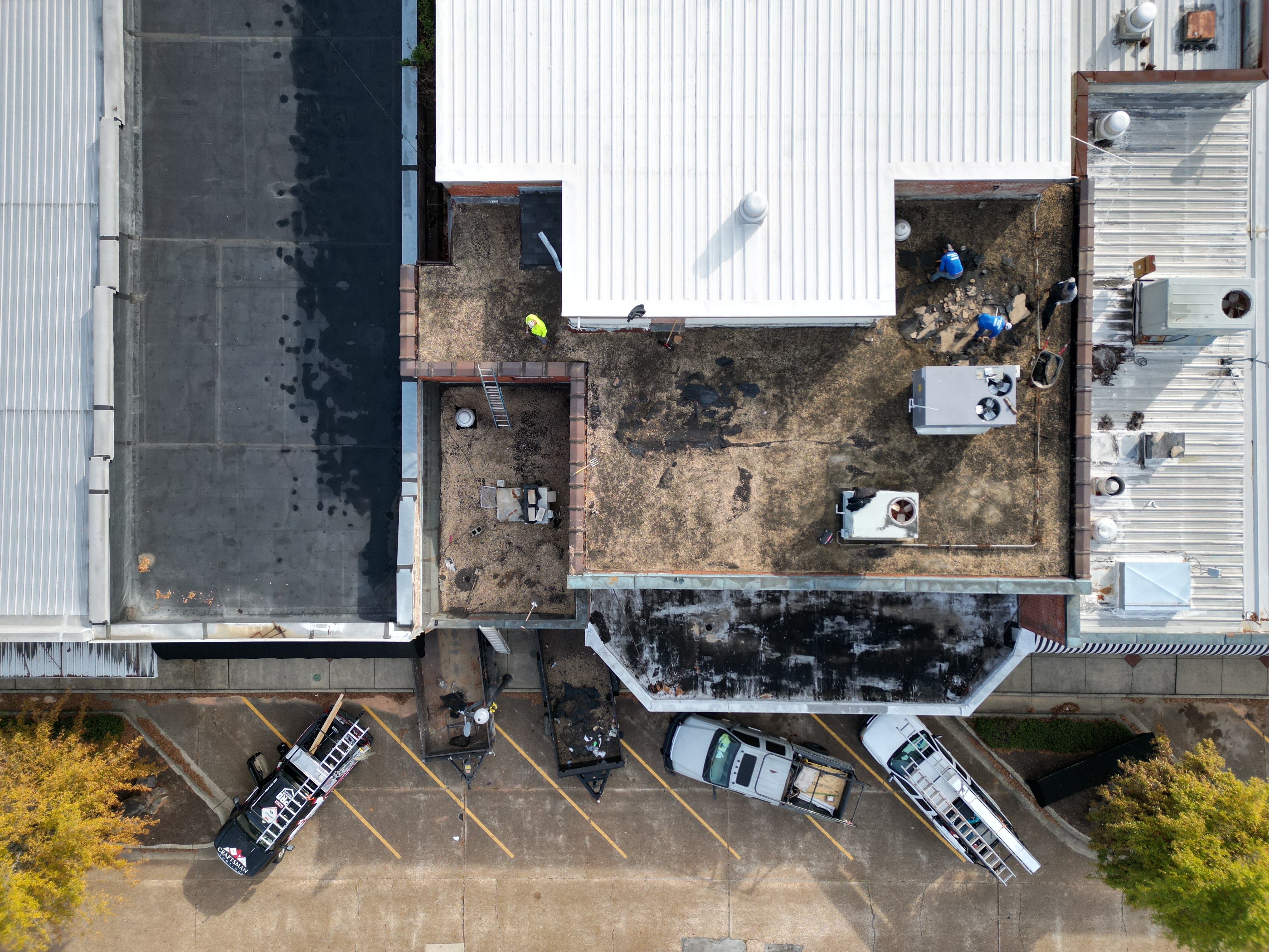 Commercial roof before EPDM membrane installation